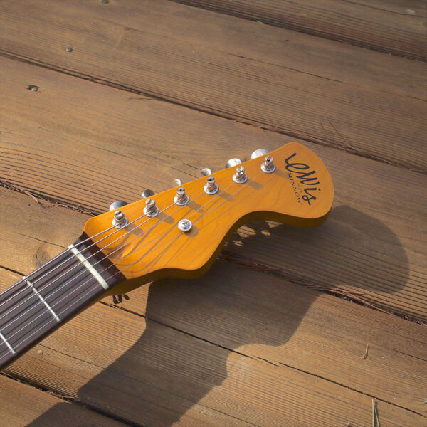 Lewis Minnow handcrafted neck on the deck