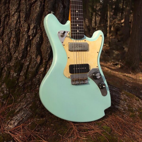Lewis Minnow handcrafted Guitar on a tree
