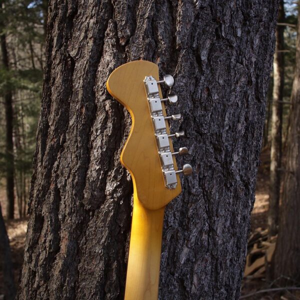 Lewis Minnow handcrafted guitar headstock